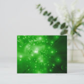 Carte Postale Explosion de galaxie vert citron (Debout devant)