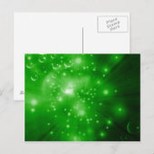 Carte Postale Explosion de galaxie vert citron (Devant / Derrière)