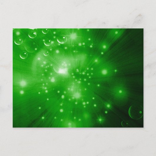 Carte Postale Explosion de galaxie vert citron (Devant)