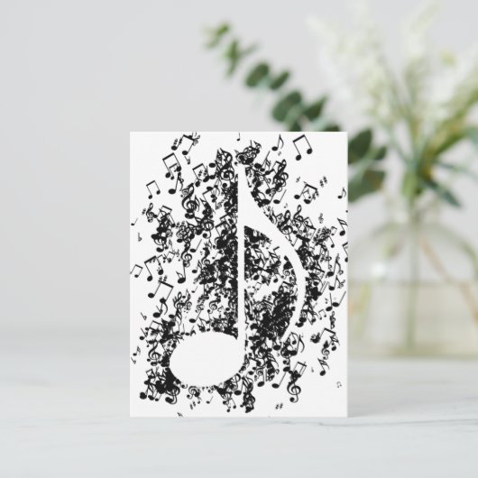 Carte Postale Explosion de note (Debout devant)