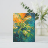 Carte Postale Explosion de palmier abstrait – Énergie tropicale (Debout devant)