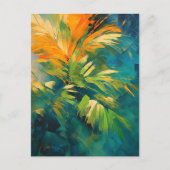 Carte Postale Explosion de palmier abstrait – Énergie tropicale (Devant)