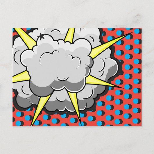 Carte Postale Explosion de style comique pop art (Devant)