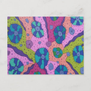 Carte Postale Explosion du dessin Abstrait couleur