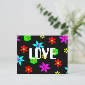 Carte Postale Explosion funky Flower Love (Debout devant)