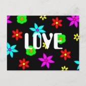 Carte Postale Explosion funky Flower Love (Devant)