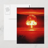 Carte Postale explosion nucléaire (Devant / Derrière)