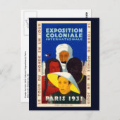 Carte Postale Exposition coloniale Paris 1931 (Devant / Derrière)