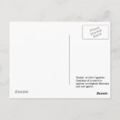 Carte Postale Exposition égyptienne, Bastet (Dos)