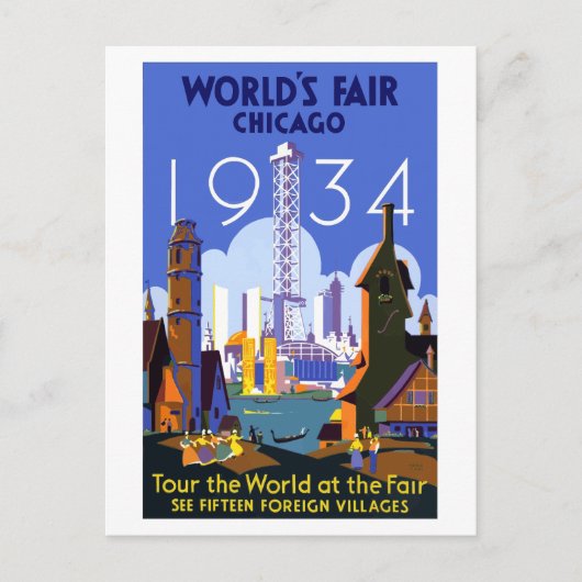 Carte Postale Exposition universelle de Chicago de 1934 (Devant)