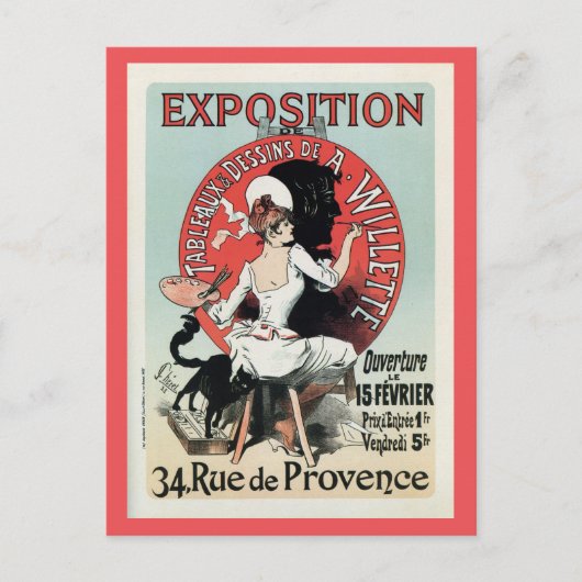 Carte Postale Exposition vintage Art nouveau (Devant)