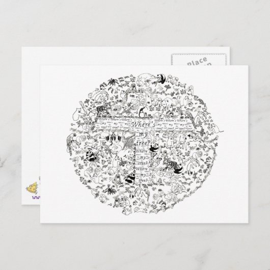 Carte Postale Express Animals Trees (Devant / Derrière)