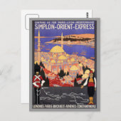 Carte Postale Express du Simplon à Constantinople (Devant / Derrière)
