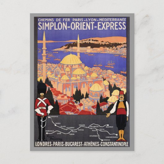 Carte Postale Express du Simplon à Constantinople (Devant)