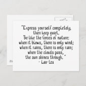 Carte Postale Express-toi complètement... (Devant / Derrière)