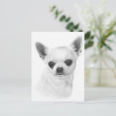 Carte Postale Expression Chihuahua Peinte à la main (Debout devant)