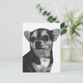 Carte Postale Expression Chihuahua Peinte à la main originale (Debout devant)