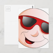 Carte Postale Expression faciale de l'homme Emoji (Devant / Derrière)