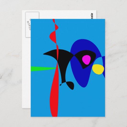 Carte Postale Expressionnisme Abstrait Art numérique simple (Devant / Derrière)