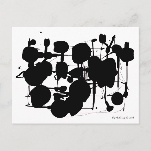 Carte Postale Expressionniste Abstrait (Devant)
