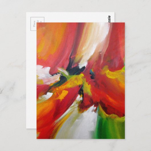 Carte Postale Expressionniste Abstrait moderne Modèle tendance (Devant / Derrière)