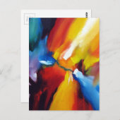 Carte Postale Expressionniste moderne Abstrait Modèle de peintur (Devant / Derrière)