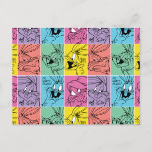 Carte Postale Expressions de blocs de couleur de BUNNY LUCKY™