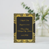 Carte Postale Exquisite High Resolution, Black And Gold Wedding (Debout devant)