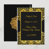 Carte Postale Exquisite High Resolution, Black And Gold Wedding (Devant / Derrière)