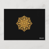 Carte Postale Exquisite High Resolution, Black And Gold Wedding (Dos)