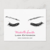 Carte Postale Extension des longues cils des yeux fermés (Devant)