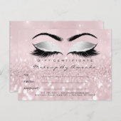 Carte Postale Extension Maquillage Gris rose (Devant / Derrière)