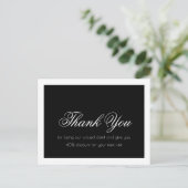 Carte Postale Extensions de Cils Simple Bordure Noir Blanc Merci (Debout devant)