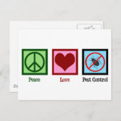 Carte Postale Exterminator Peace Love Pest Control Company (Devant / Derrière)