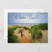 Carte postale externe de dunes de banques (Devant / Derrière)