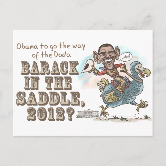 Carte Postale Extinction de dodo anti-Obama 2012 (Devant)
