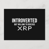 Carte Postale Extrait amusant du devis de mème XRP Cryptomonnaie (Devant)