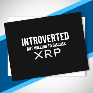 Carte Postale Extrait amusant du devis de mème XRP Cryptomonnaie