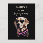 Carte Postale Extrait d'or dans les lunettes noires dans les cha (Devant)