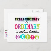 Carte Postale Extraordinaire (Devant / Derrière)