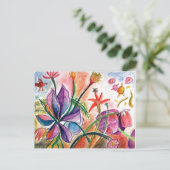 Carte postale Extraordinaire orchidée violette (Debout devant)
