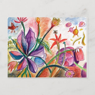 Carte postale Extraordinaire orchidée violette