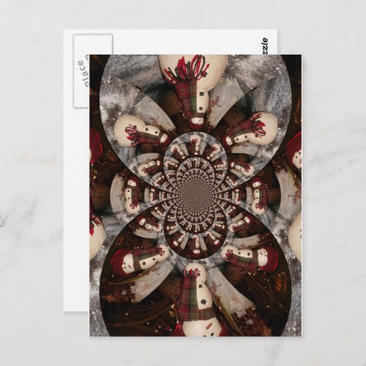 Carte Postale Extraordinaire Snowman (Devant / Derrière)