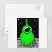 Carte Postale Extraterrestre (Devant / Derrière)