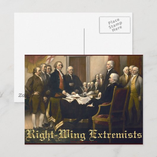 Carte Postale Extrémistes de droite (Devant / Derrière)