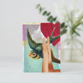 Carte Postale Eye of the Beholder, Abstract Digital Collage (Debout devant)