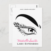 Carte Postale Eye Sketch Mascara Lash Extension (Devant / Derrière)