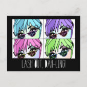 Carte Postale Eyelash DIVA - "LASH OUI !" (Devant)