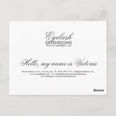 Carte Postale Eyelash Extensions Parties scintillant Star de nei (Dos)