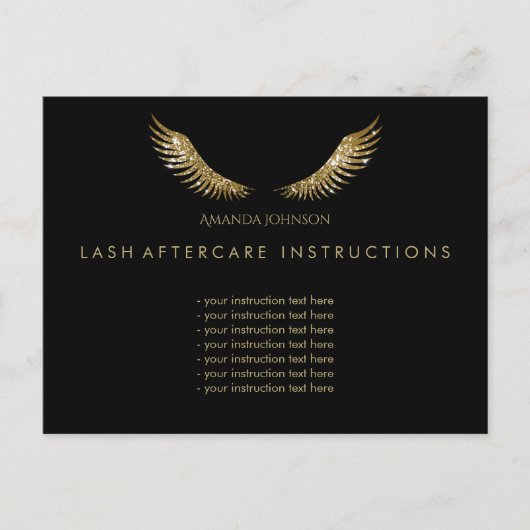 Carte Postale Eyelash Instructions pour les soins postérieurs Ai (Devant)